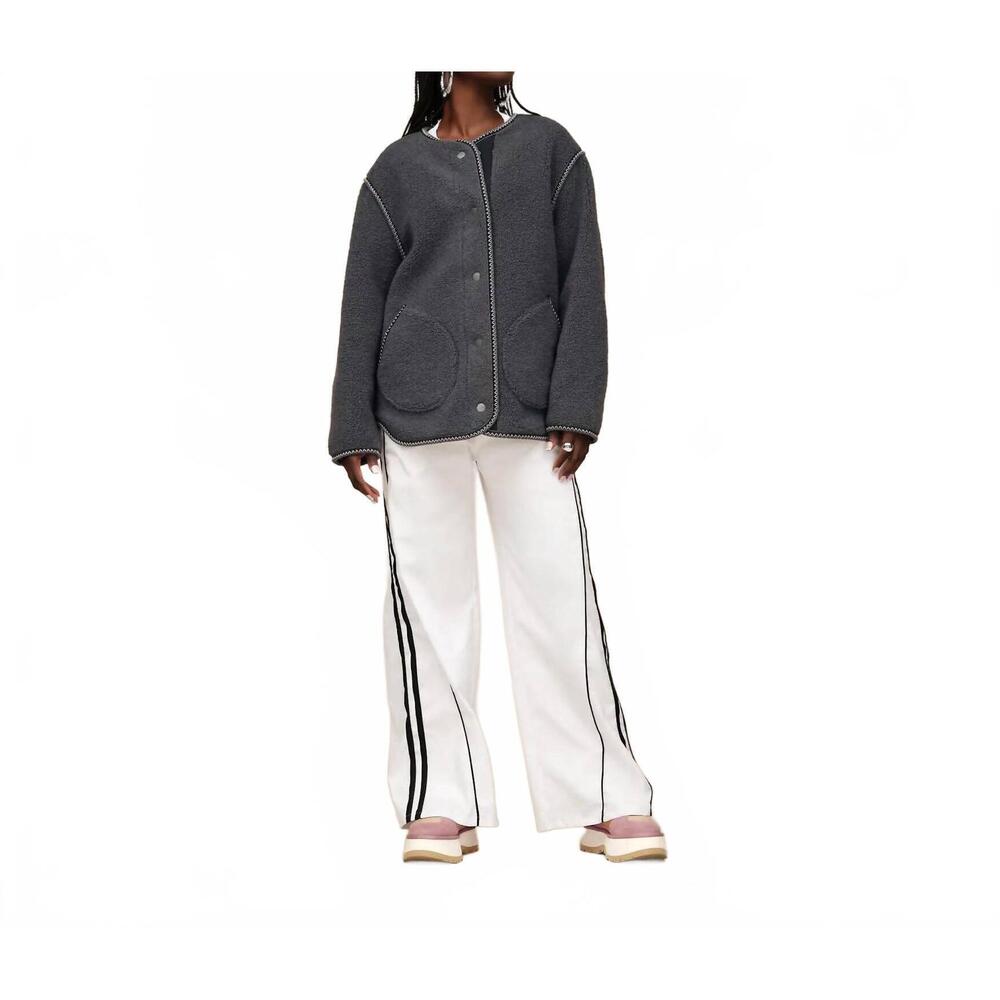 NEW UGG women's emmersyn uggbraid jacket in dark ash